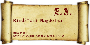 Rimóczi Magdolna névjegykártya