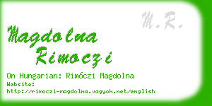 magdolna rimoczi business card