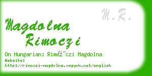 magdolna rimoczi business card